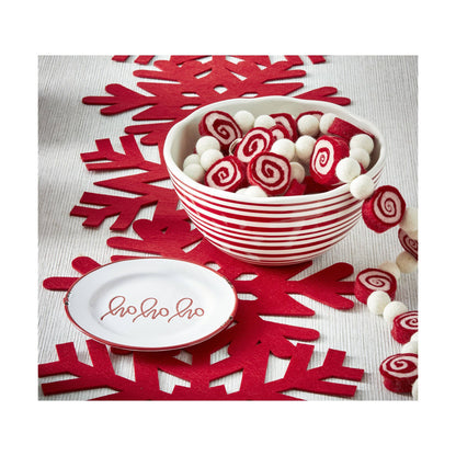 Ho Appetizer Plate Multi Stoneware Christmas