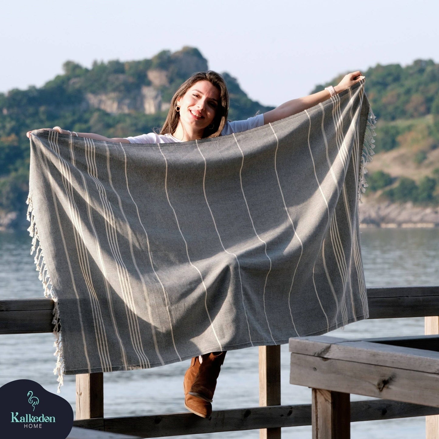 Sand Free Turkish Striped Beach Towel
