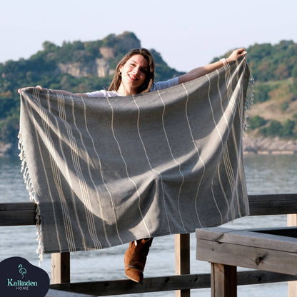 Sand Free Turkish Striped Beach Towel