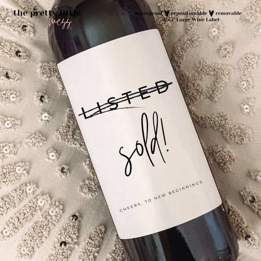 Wine Lable- Housewarming Gift, New Home Owner Gift, Realtor Gift to Clients