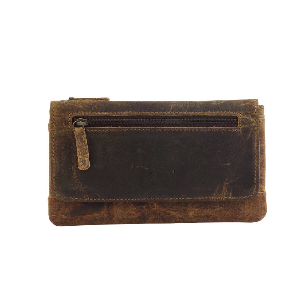 MYRA OAK FIRE  LEATHER AND HAIRON WALLET