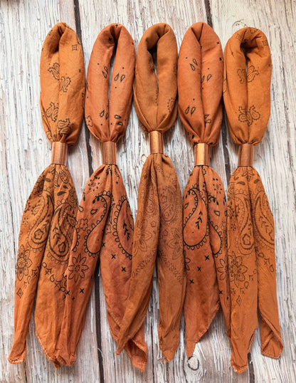 Burnt Orange Bandanas  (slides sold separately)