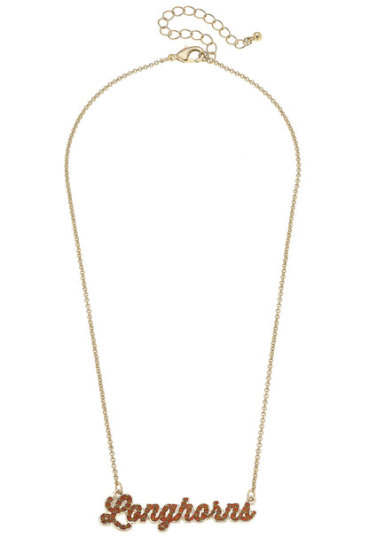 Texas Longhorns  Enamel Necklace