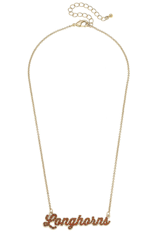 Texas Longhorns  Enamel Necklace