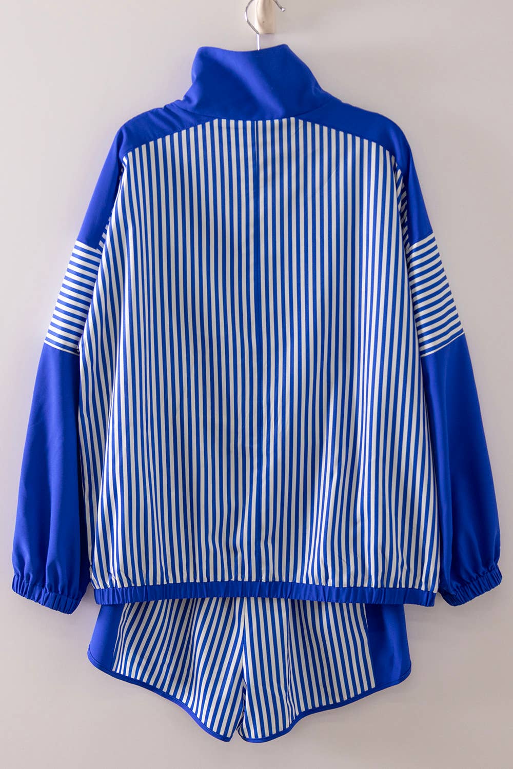 NT12656SET-Stripe Active Top & Shorts Set