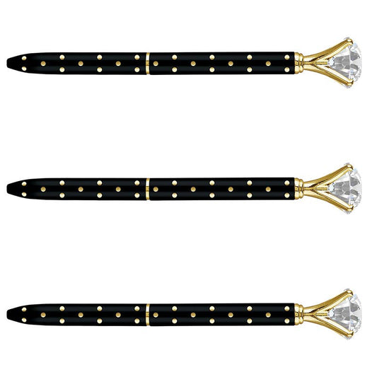 Gem Pens - Black/Metallic Dot