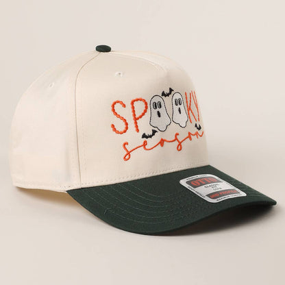 SPOOKY TWO Ghost Embroidered Trucker Hat