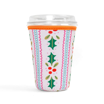 Holly Christmas Drink Sleeve