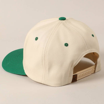 Holly Jolly Colorful Text Two-Tone Canvas Cap