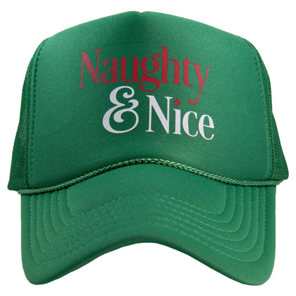 Naughty & Nice Christmas Foam Trucker Hat