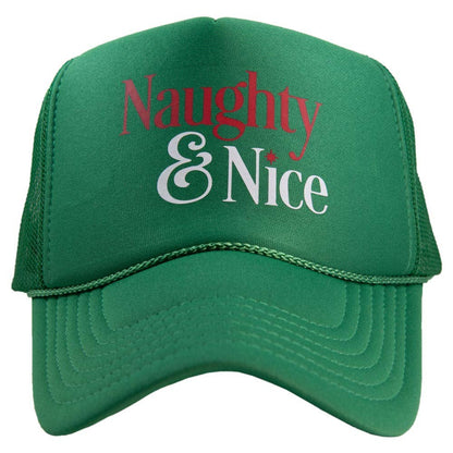 Naughty & Nice Christmas Foam Trucker Hat