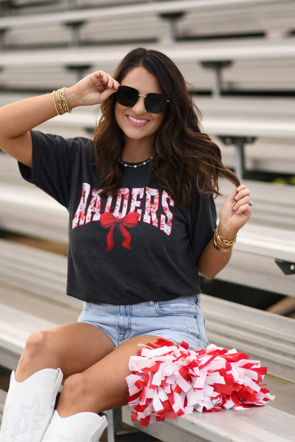 Tech Red Raiders Bow Tee