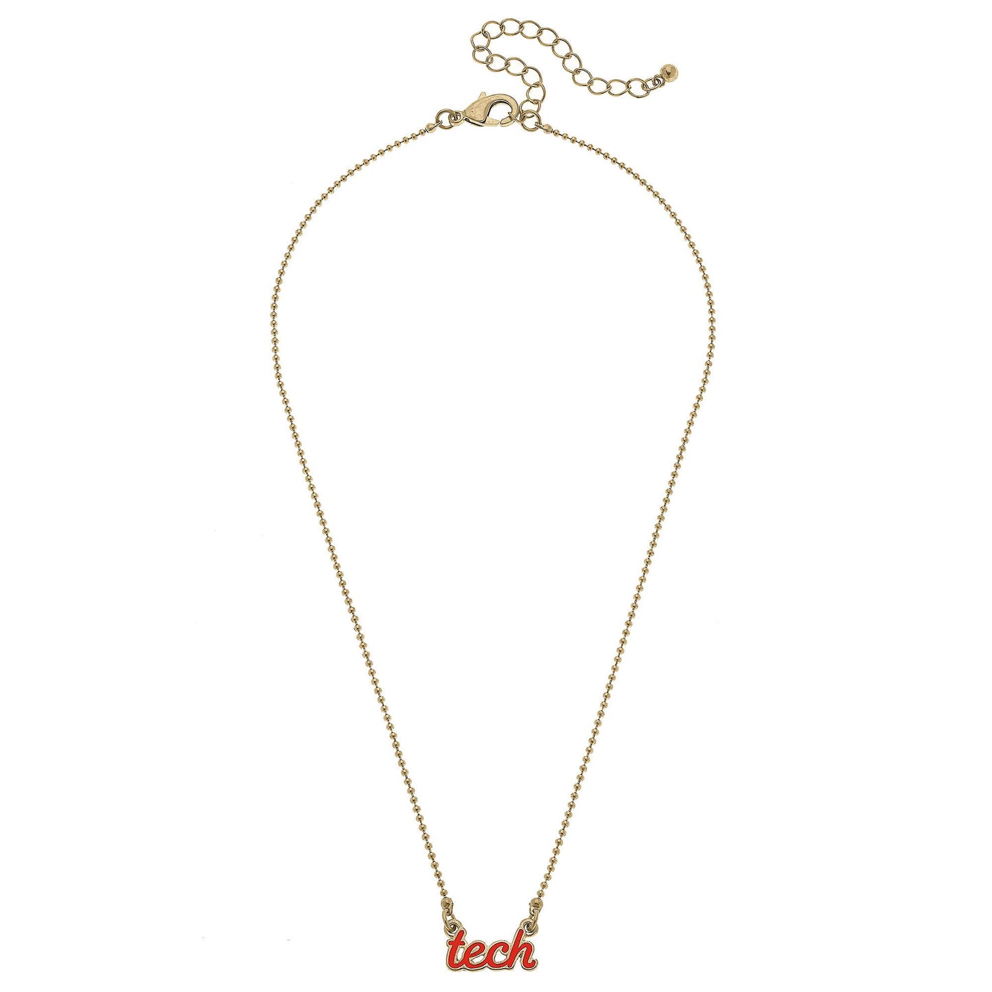 Texas Tech Red Raiders Enamel Script Necklace in Red