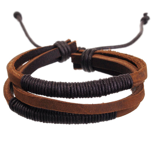 Men's Woven Leather Bracelet