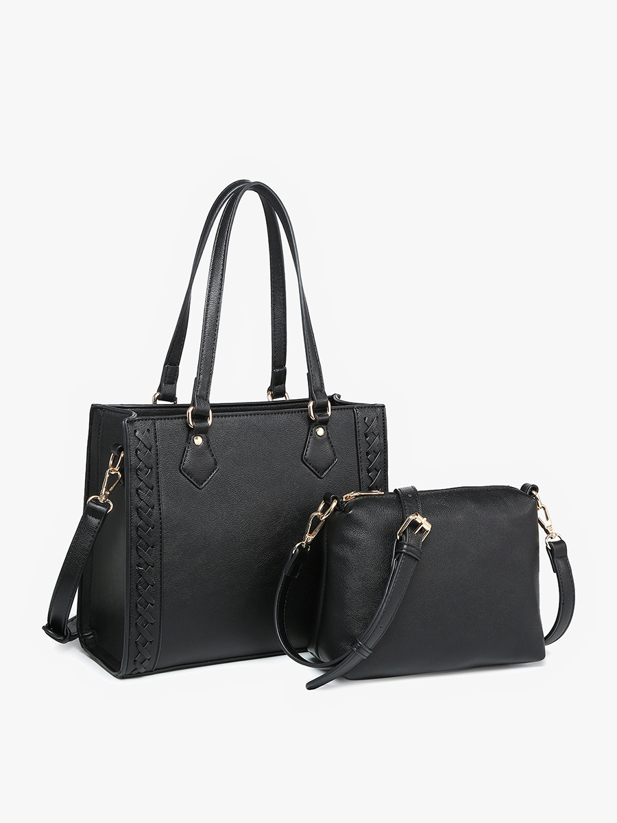 Betsy Structured Braided Crossbody/Satchel Bag | M2344