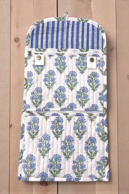 Patsy Blue Floral Jewelry Pouch