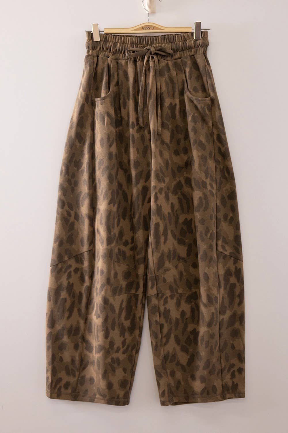 Abstract Leopard Barrel Pants