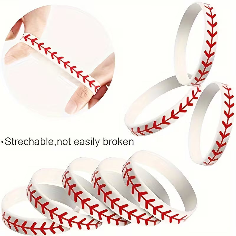 Silicone Baseball Bracelet
