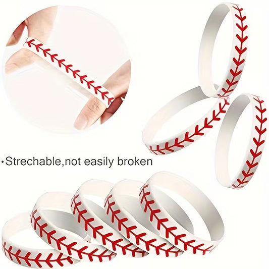 Silicone Baseball Bracelet