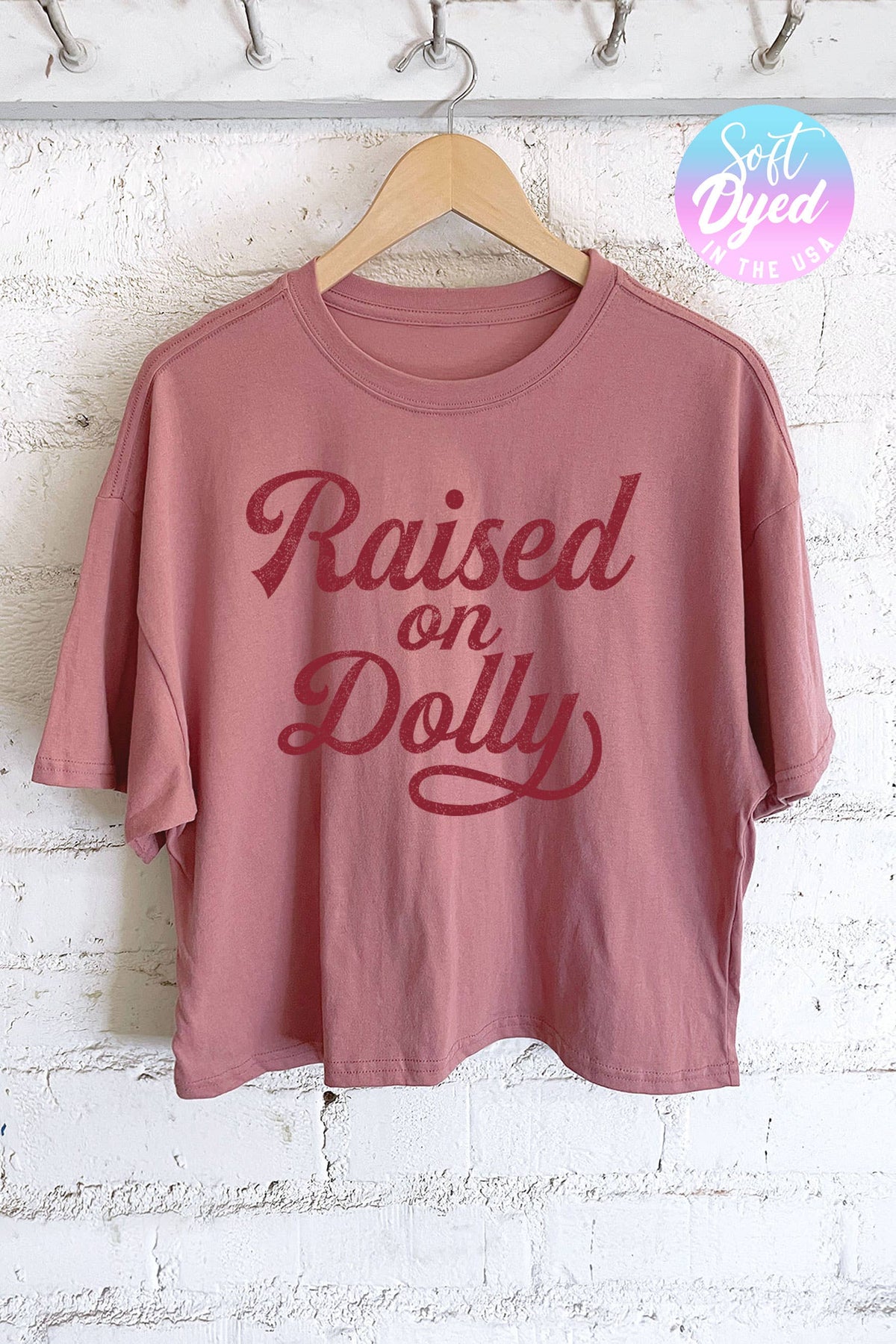 RAISED ON GRAPHIC LONG CROP TOP