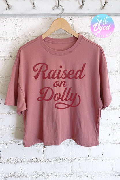 RAISED ON GRAPHIC LONG CROP TOP