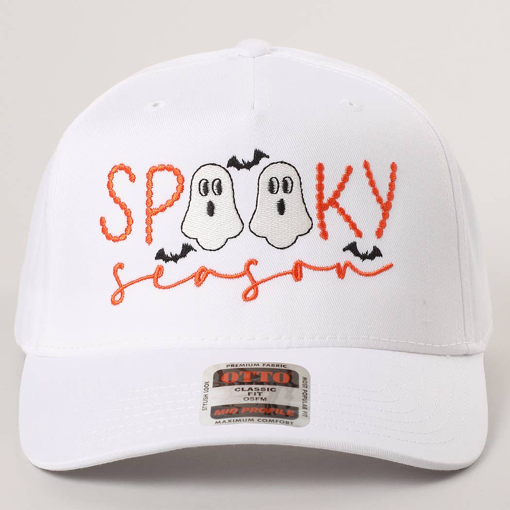SPOOKY TWO Ghost Embroidered Trucker Hat