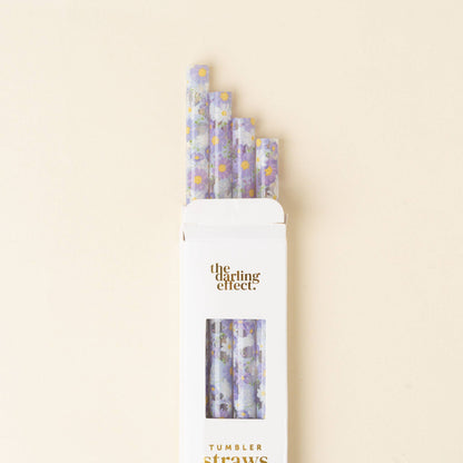 40 oz Tumbler Straw Set-Bouquet Beauty Purple