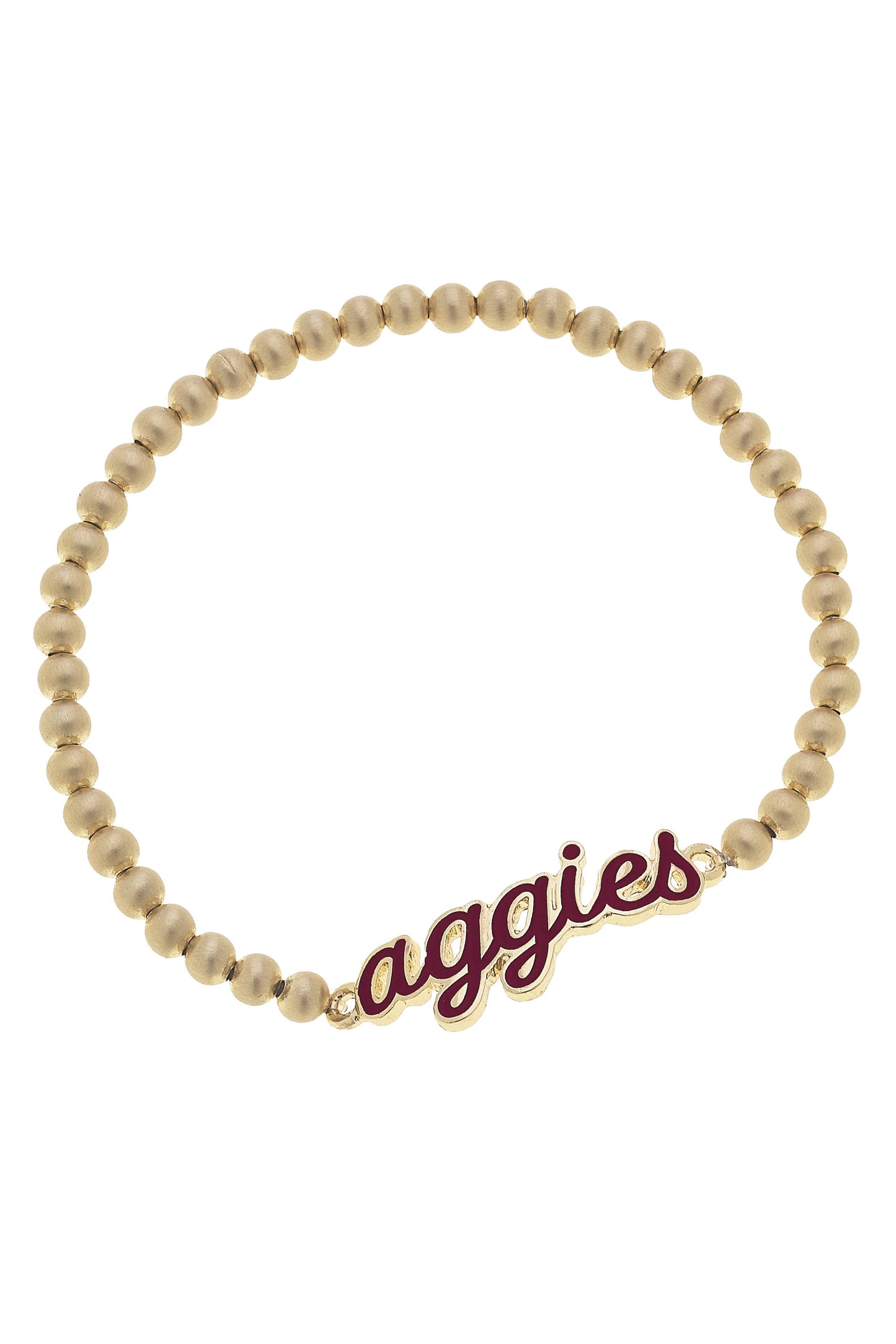 Texas A&M Aggies Enamel Script Stretch Bracelet in Maroon