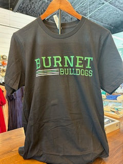 Burnet Bulldogs Tee on Black