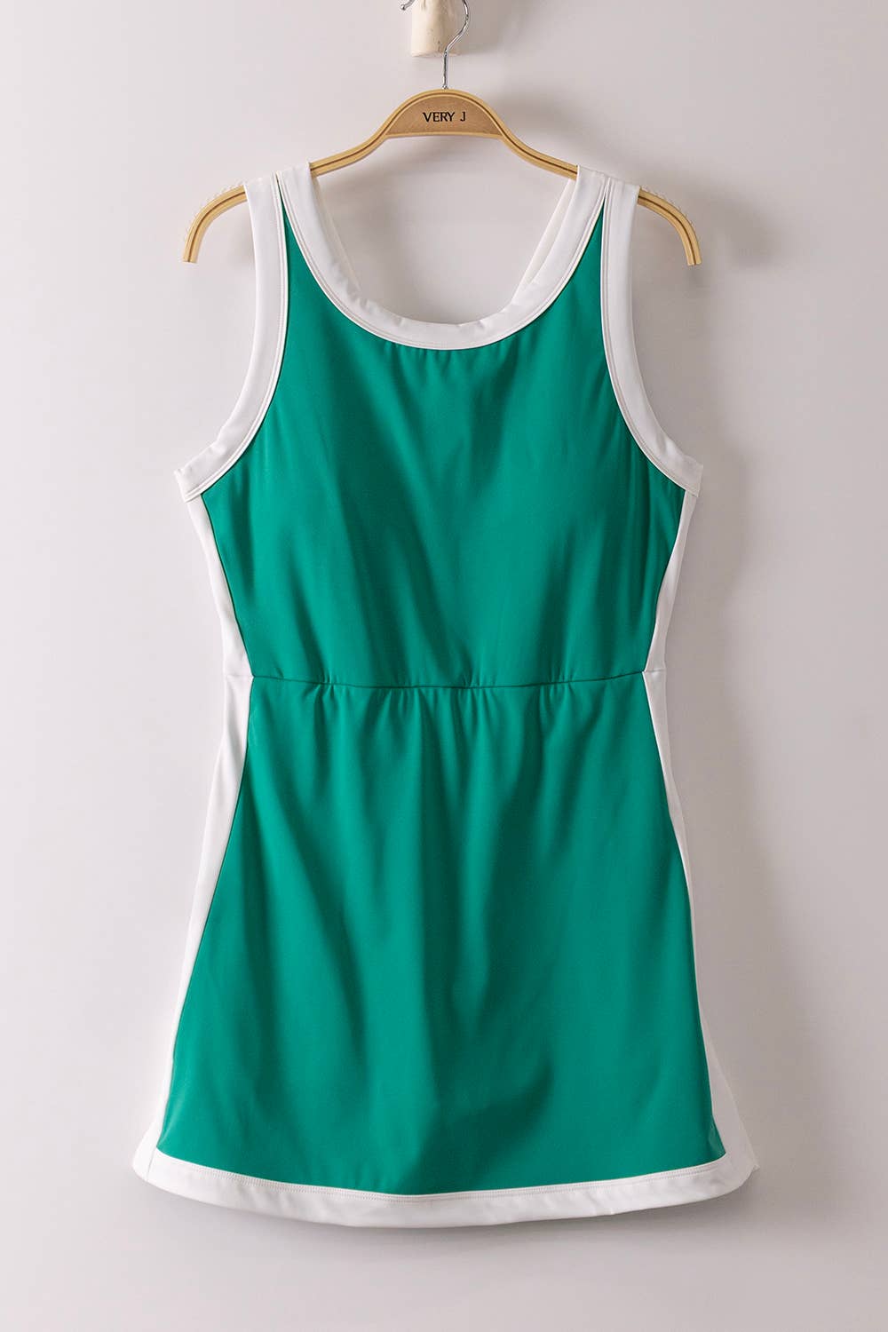 Color Block Activewear Mini Dress W/ Bra Cap