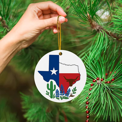 Texas State Flag Acrylic Hanging Ornament