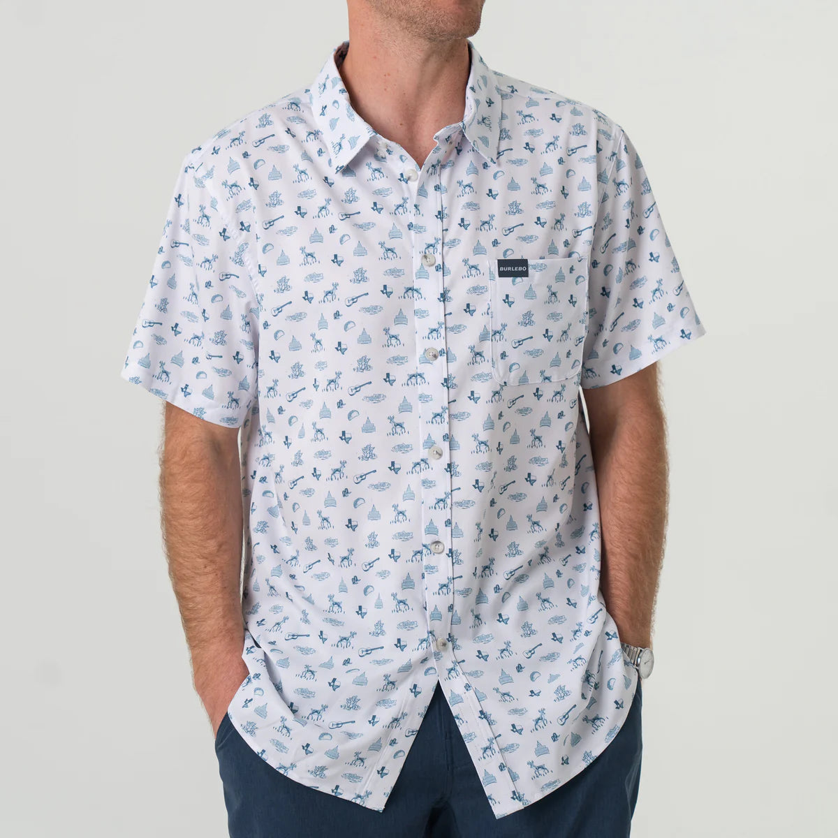 Burlebo Lone Star State Performance Button Up