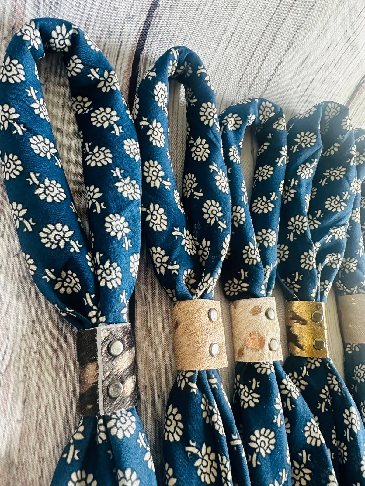 Blue Floral Bandanas (slides sold separately)