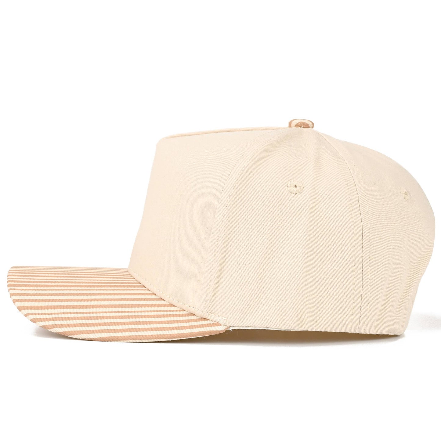 C.C Striped Pattern on Bill Plain Two Tone Trucker Hat