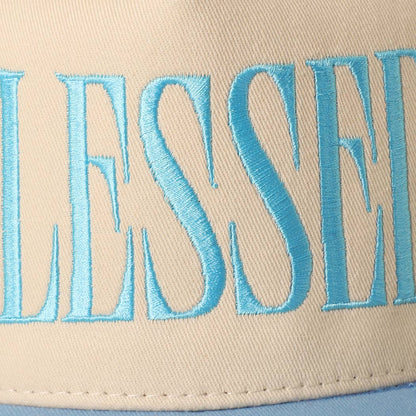 BLESSED Lettering Embroidery Baseball Cap