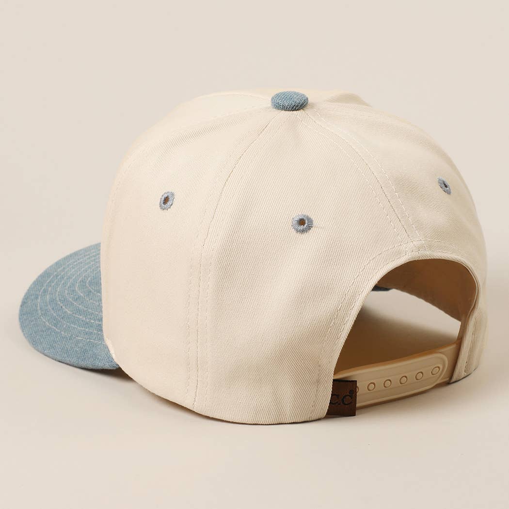 MAMA Ribbon Embroidered Two-Tone Trucker Hat