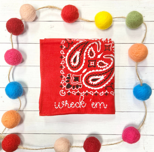 Wreck 'Em Embroidered Bandana