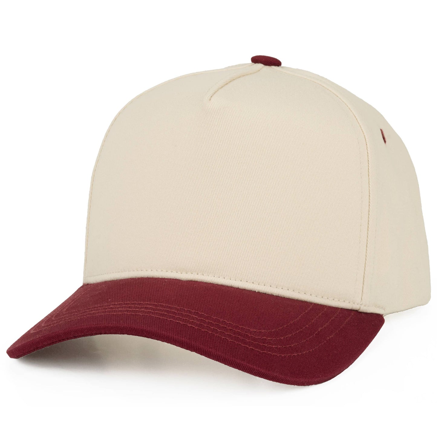 C.C Two Tone Cotton Criss-Cross Back Ponytail Trucker Hat