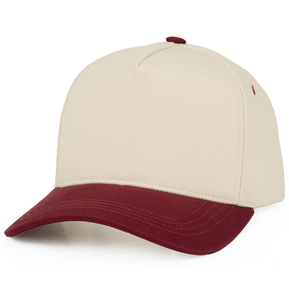 C.C Two Tone Cotton Criss-Cross Back Ponytail Trucker Hat