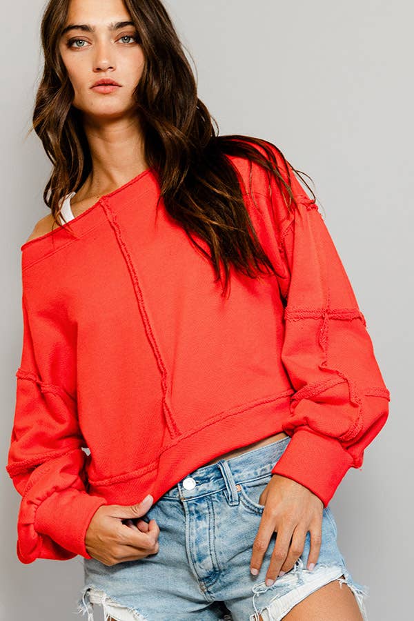 T2170 Solid Cropped Sweatshirt