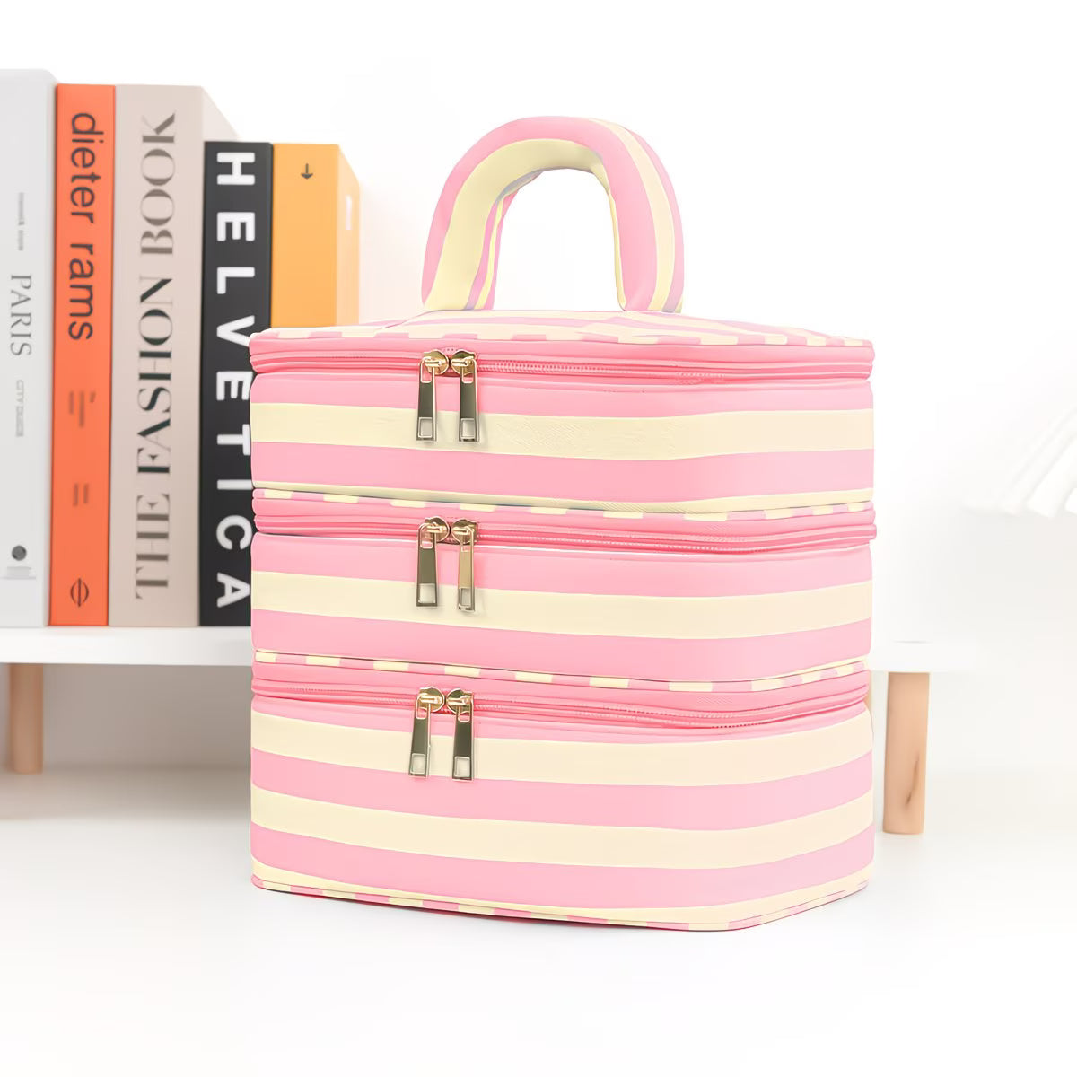 Striped Multi-layer Travel Storage Bag