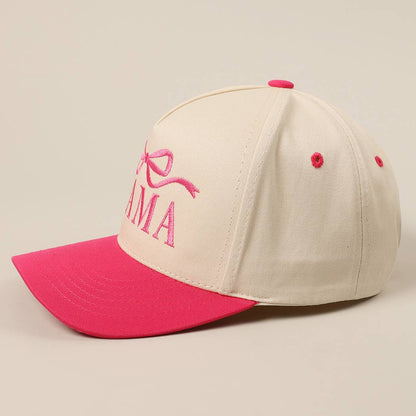 MAMA Ribbon Embroidered Two-Tone Trucker Hat