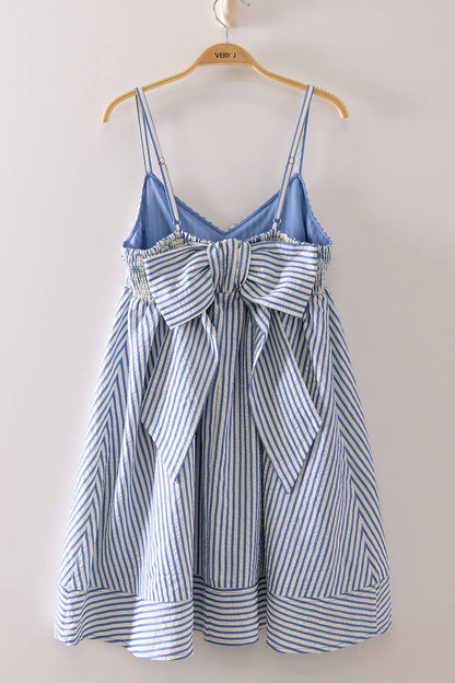Stripe Bow Babydoll Sundress