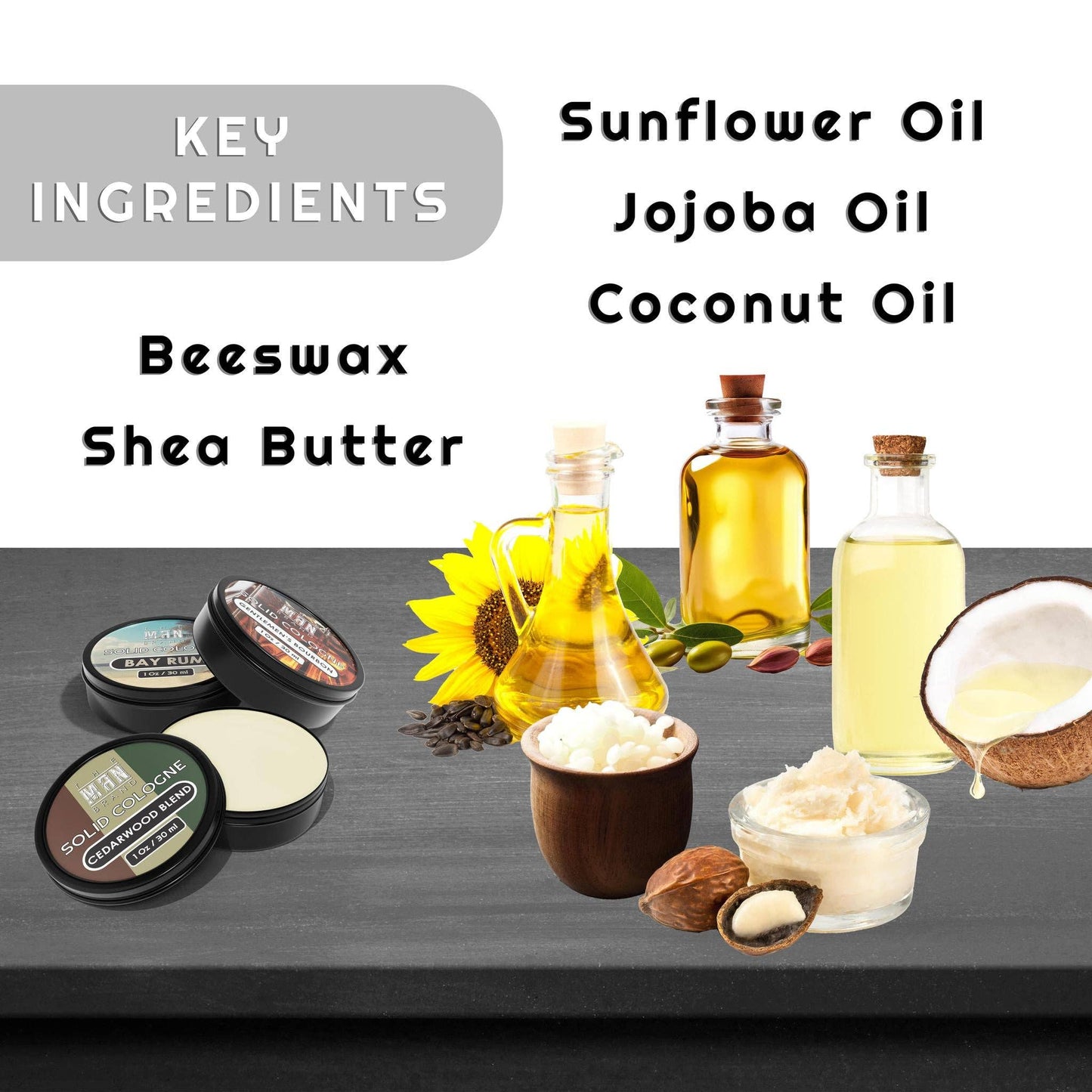 3 Pack Variety Solid Cologne 1 Ounce