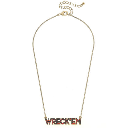 Texas Tech Red Raiders Outline Enamel Necklace