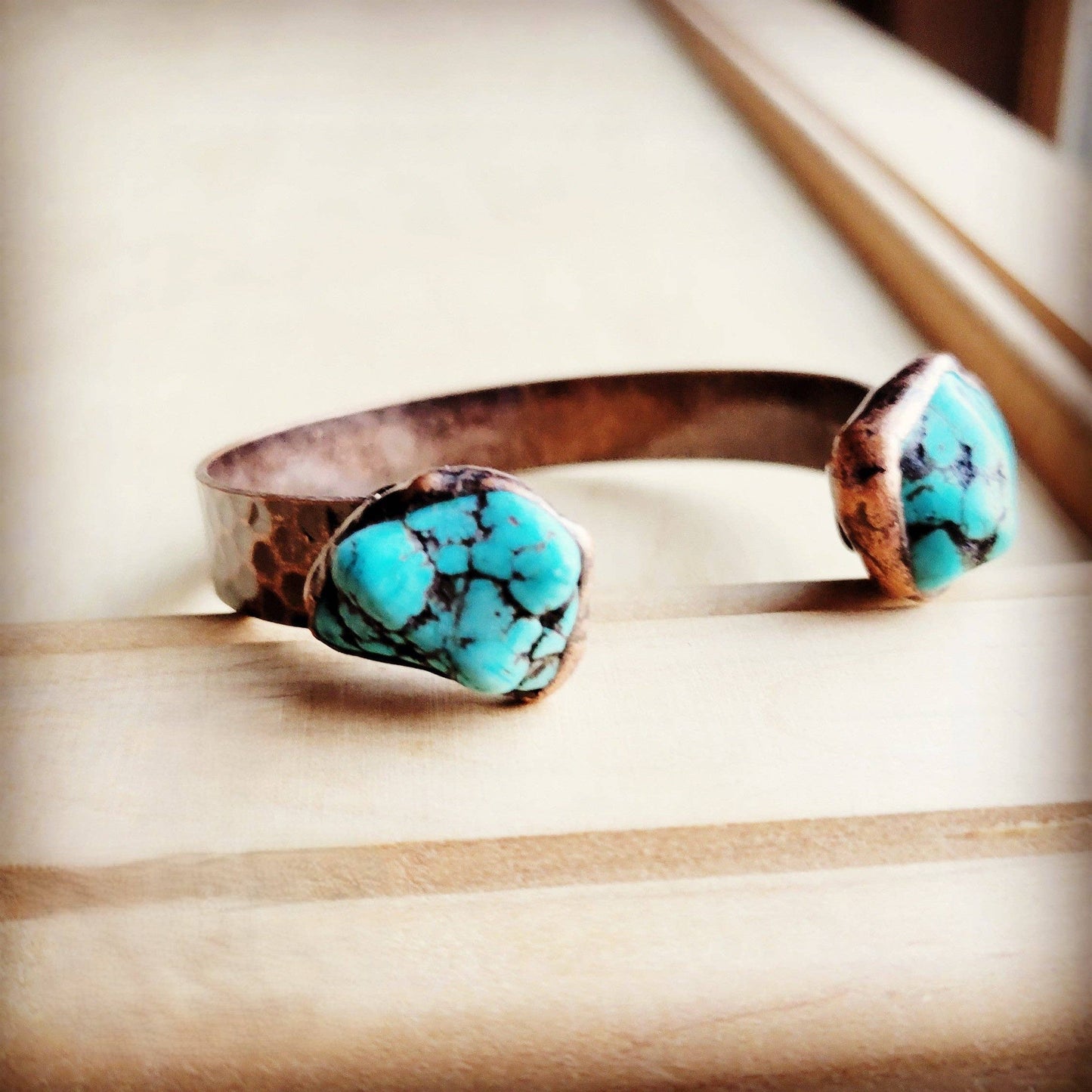 Genuine Natural Turquoise Cuff Bangle Bracelet
