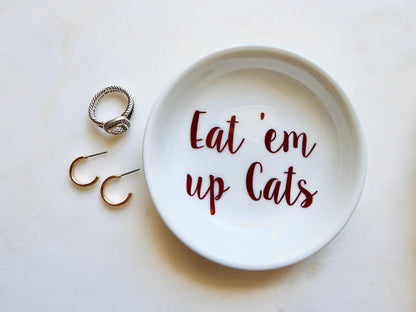 Eat 'em Up Cats Ring Dish / Texas State University