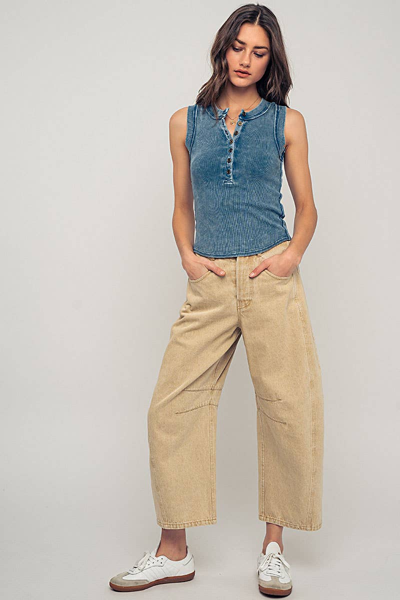 Time will Tell Barrel Jeans