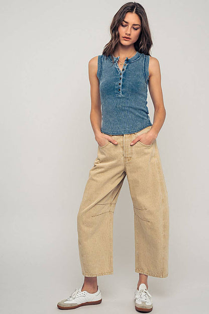 Time will Tell Barrel Jeans