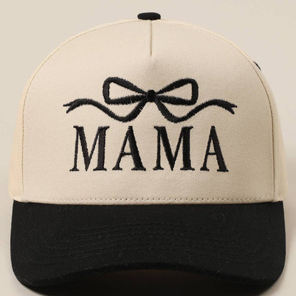 MAMA Ribbon Embroidered Two-Tone Trucker Hat